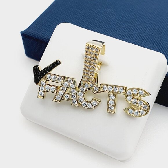 "14K Gold Plated Cubic Zircon Pendant, INUS1BR065 - Picture 2 of 9